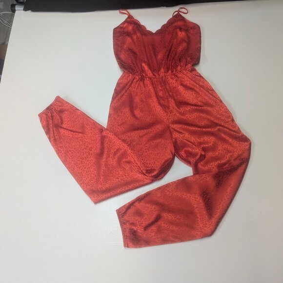 Socialite Size Small Red Satin Jumper - Picture 1 of 16